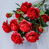 3 Headed Peony Artificial Flowers