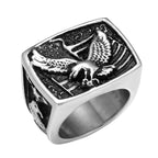 Retro stainless steel men's ring