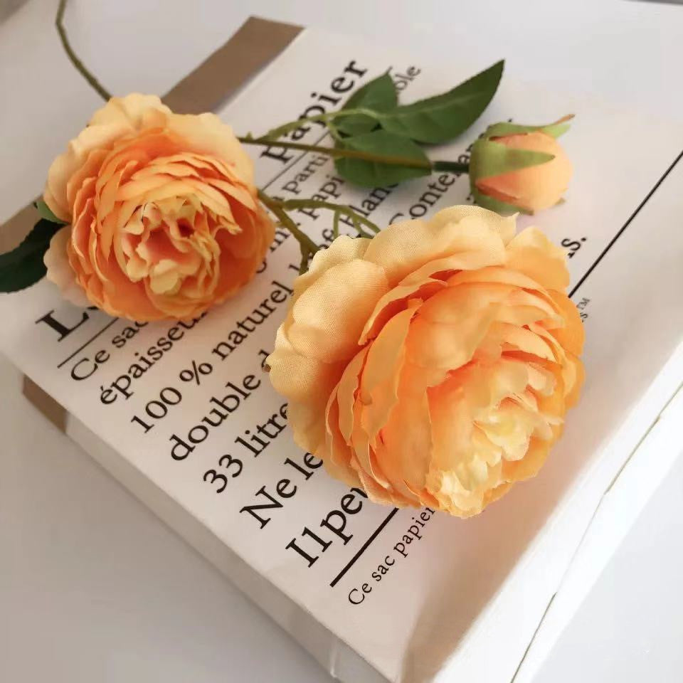 3 Headed Peony Artificial Flowers