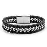 Braided Genuine Leather Bracelet For Men