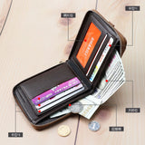 Korean style men's horizontal large capacity short wallet