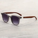 Trendy Wood Grain Vintage Polarized Sunglasses