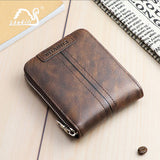 Korean style men's horizontal large capacity short wallet