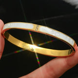 18K Stainless steel gold plated bracelet set