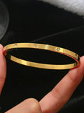 18K Stainless steel gold plated bracelet set