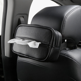 Premium PU Leather Car Tissue Organizer