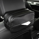 Premium PU Leather Car Tissue Organizer