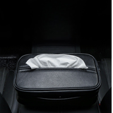 Premium PU Leather Car Tissue Organizer
