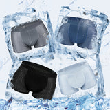 Mens ice silk mesh transparent comfortable underwear ( Set Of 4 )