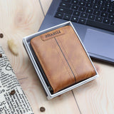 Korean style men's horizontal large capacity short wallet