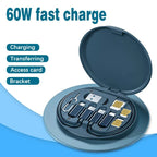 5-in-1 Fast Charging Data Cable Storage Box
