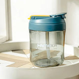 550ml Transparent Water Bottle with Straw