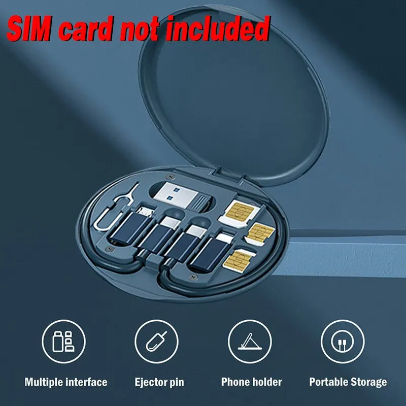 5-in-1 Fast Charging Data Cable Storage Box
