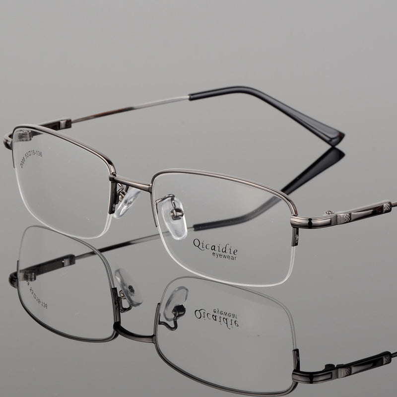 Titanium Half Frame UltraLight and Comfortable Men's Glasses Care Me
