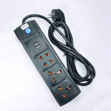 Dual USB Multiplug 4 Port Extension Socket