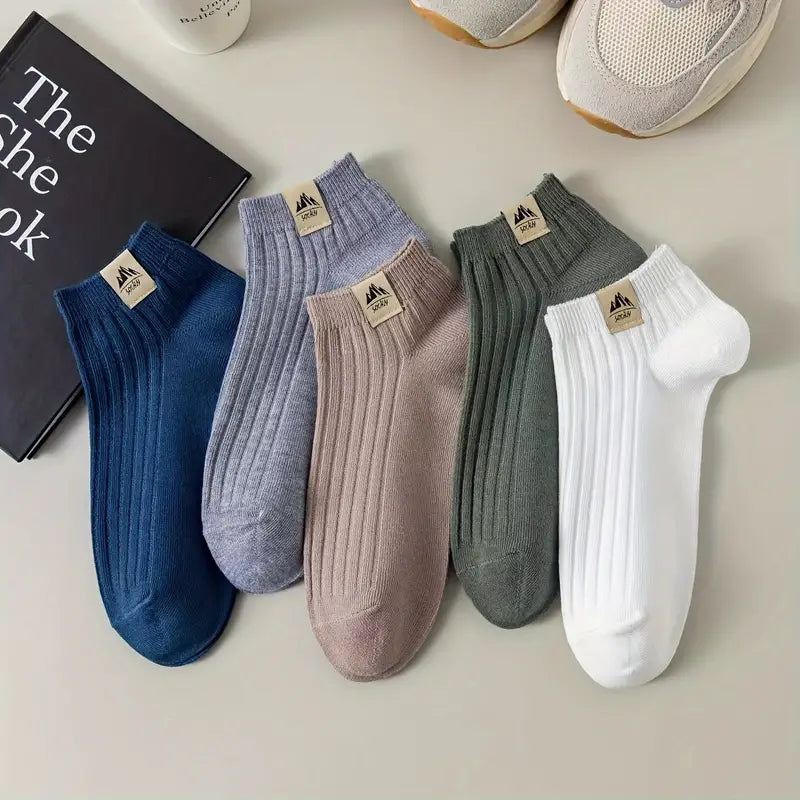 Men's Trendy Style All Seasons Short Socks (Set of 05)