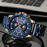 MEGIR Stainless steel strap multi-functional sports watch