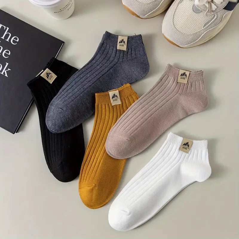 Men's Trendy Style All Seasons Short Socks (Set of 05)