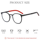 Metal Non-Slip Ultra-Light Retro Round Optical Glasses Frame