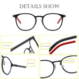 Metal Non-Slip Ultra-Light Retro Round Optical Glasses Frame