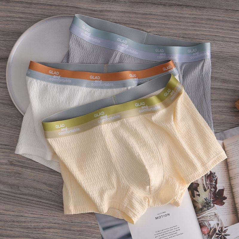 Soft Breathable Textured Cotton Boxer (set of 4)
