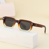 High Quality Men Rectangle Polarized Small Lenses Sunglass