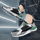 Men's Lightweight  Green & Black Running Shoes