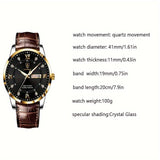 POEDAGAR Men's Business Leisure Quartz Watch