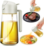 500ml 2-in-1 Glass Oil Sprayer Dispenser with Auto-Lid