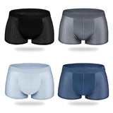 Mens ice silk mesh transparent comfortable underwear ( Set Of 4 )