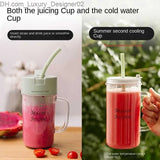 USB Rechargeable Cup Blender with Straw