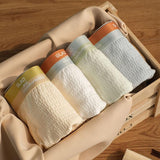 Soft Breathable Textured Cotton Boxer (set of 4)