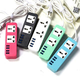 4USB Fast Charging Universal Multifunction Power Socket