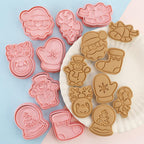 8 Pcs/Set Christmas Cookie Cutters Biscuit Mould Baking Mould