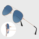 Anti Glare Reflective Concave Sunglasses With Green Film Inside