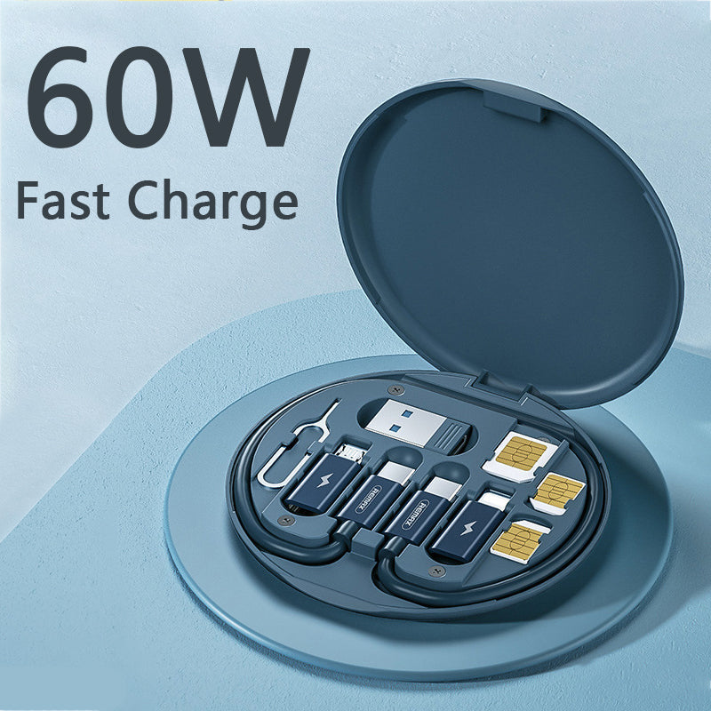 5-in-1 Fast Charging Data Cable Storage Box