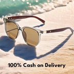 Vintage Style UV400 Unisex Wooden Shade Sunglass