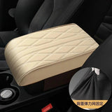 PU Leather lattice Pattern Embroider Car Hand Support