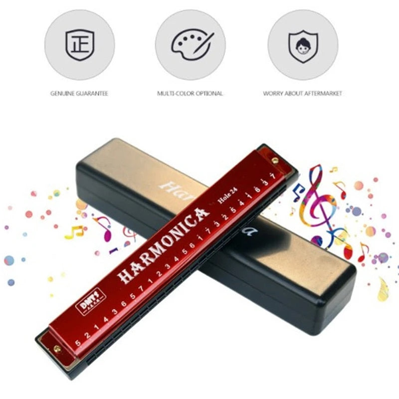 24 hole Harmonica: Professional Performance Level For Adult - Temu