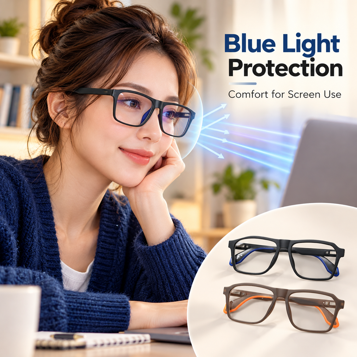 Lightweight Flexible Frame Optical Glass