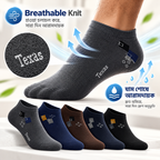 Texas Antimicrobial Breathable Men's Ankle Socks (Set of 5 Pairs)