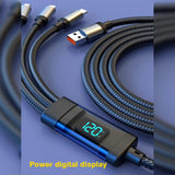 120W - 3 in 1 Data Cable with Digital Display