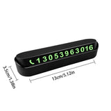 Night Glowing Car Parking Phone Number Card