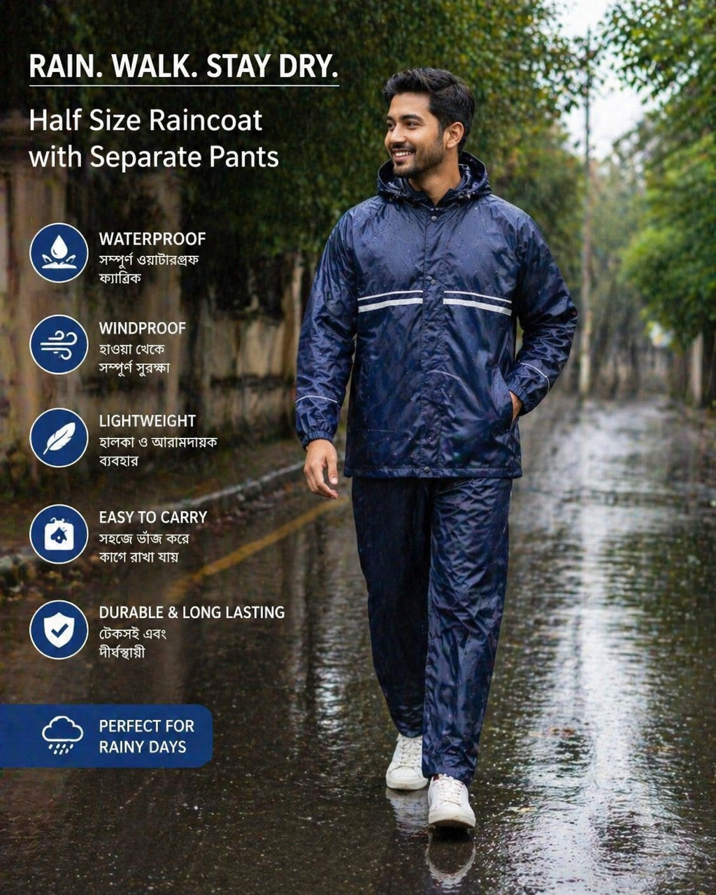 RainMaster Waterproof Jacket Set (L)