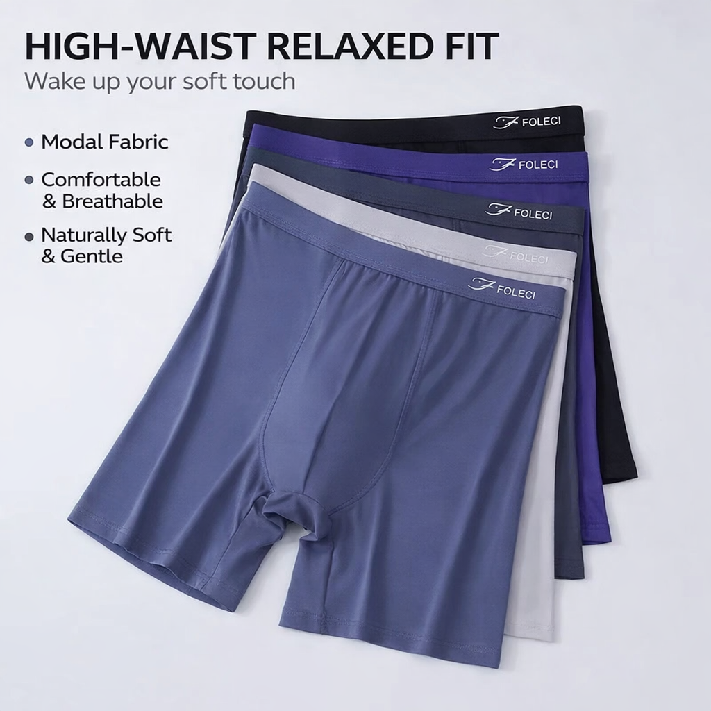 Breathable Anti-Chafing Men’s Boxer Briefs Long Fit (Set of 2)