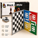 2-in-1 Foldable Chess & Ludo Game Board