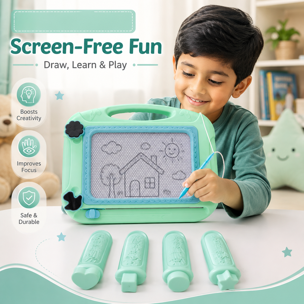 Kids Colour Magnetic Drawing Board