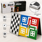 2-in-1 Foldable Chess & Ludo Game Board