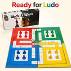 2-in-1 Foldable Chess & Ludo Game Board