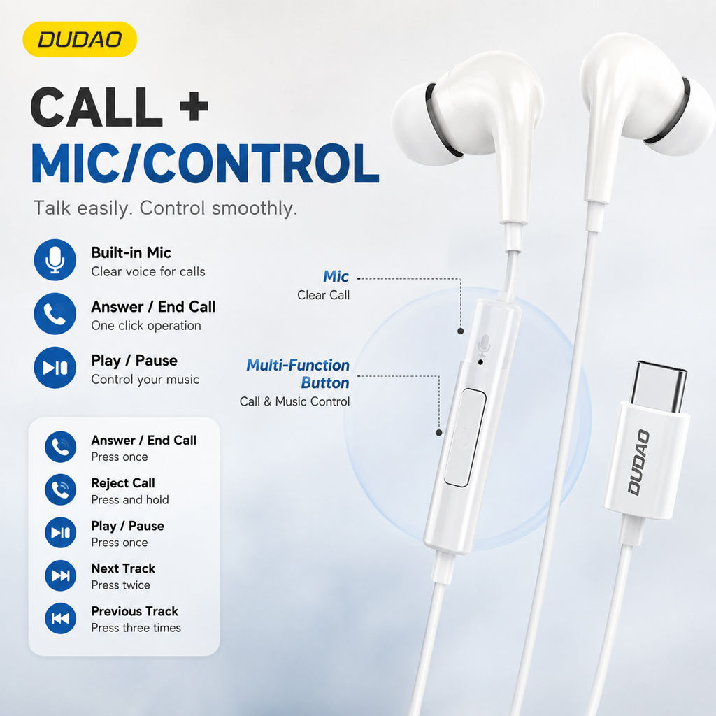 DUDAO Type-C Stereo Headset